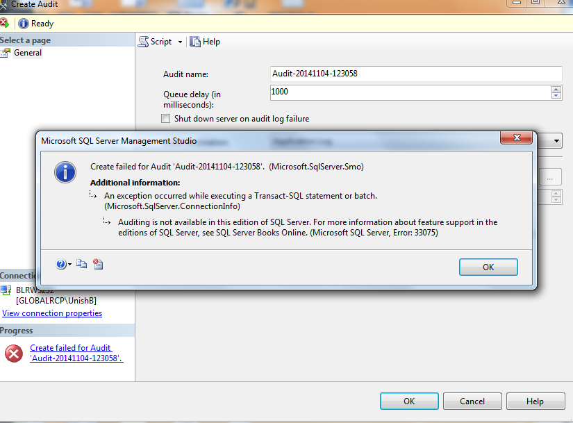 Sql server error log. Соглашение на MS SQL. MS SQL Server Audit_change_Group. MS SQL Security Audit doesn't exist.